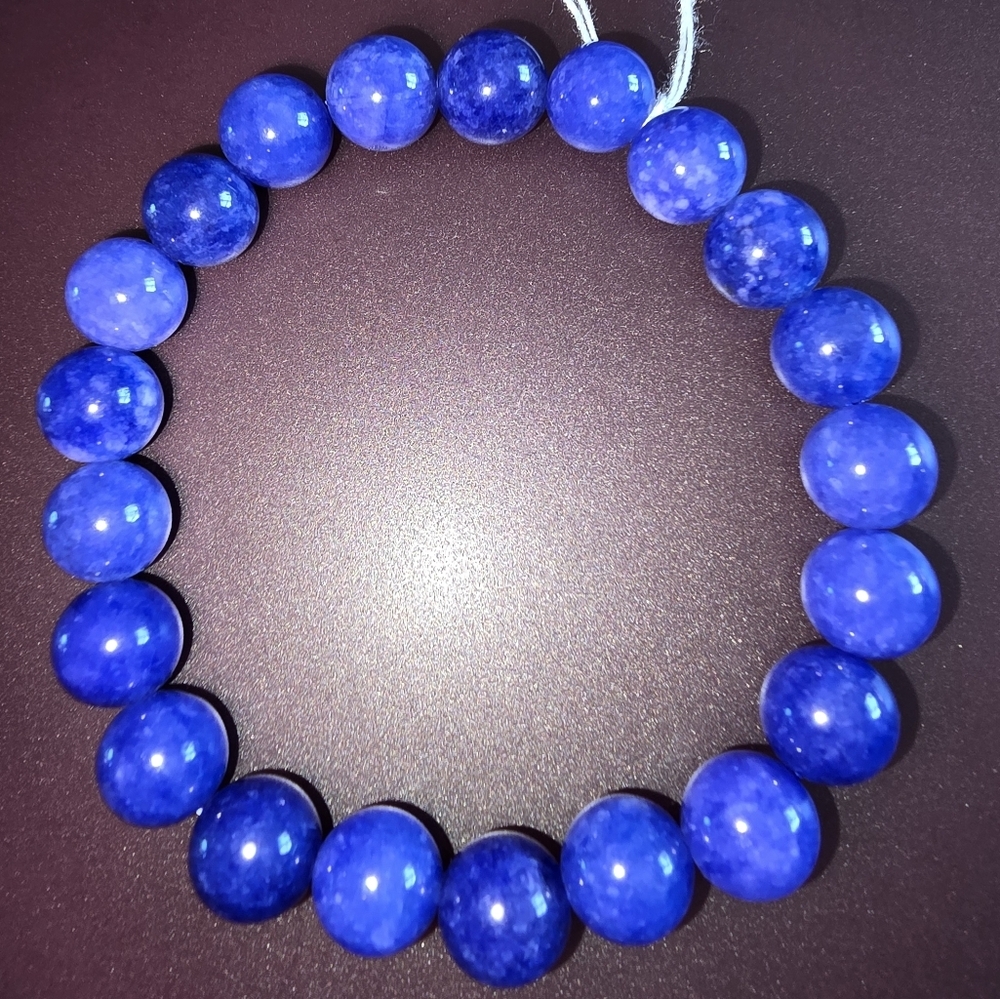10mm Kyanite Blue Bracelet - Picture 2 of 8
